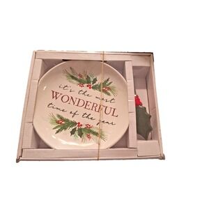 Christmas Plate and Spreader New Its the most wonderful time of the year